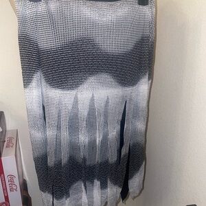 For The Republic Black and White Asymmetrical Skirt